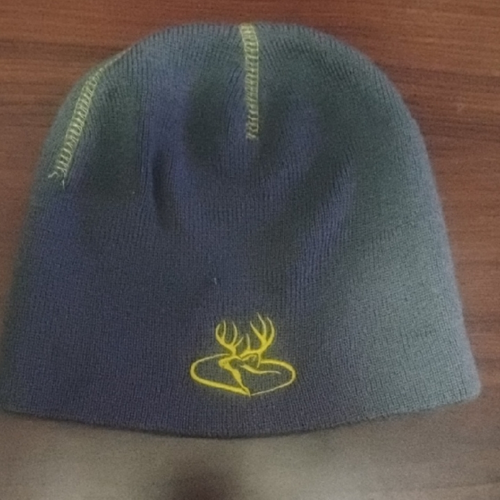 Grey and Yellow Hat with Embroidered Logo
